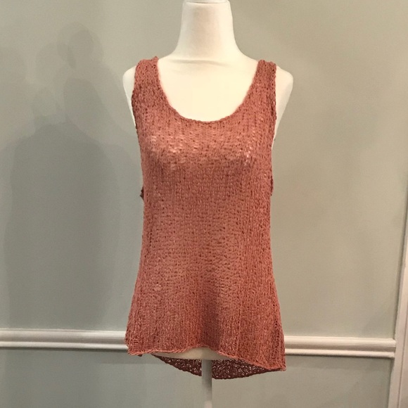 Coral Eileen Fisher Knit Sweater Tank Size Large - Picture 1 of 3